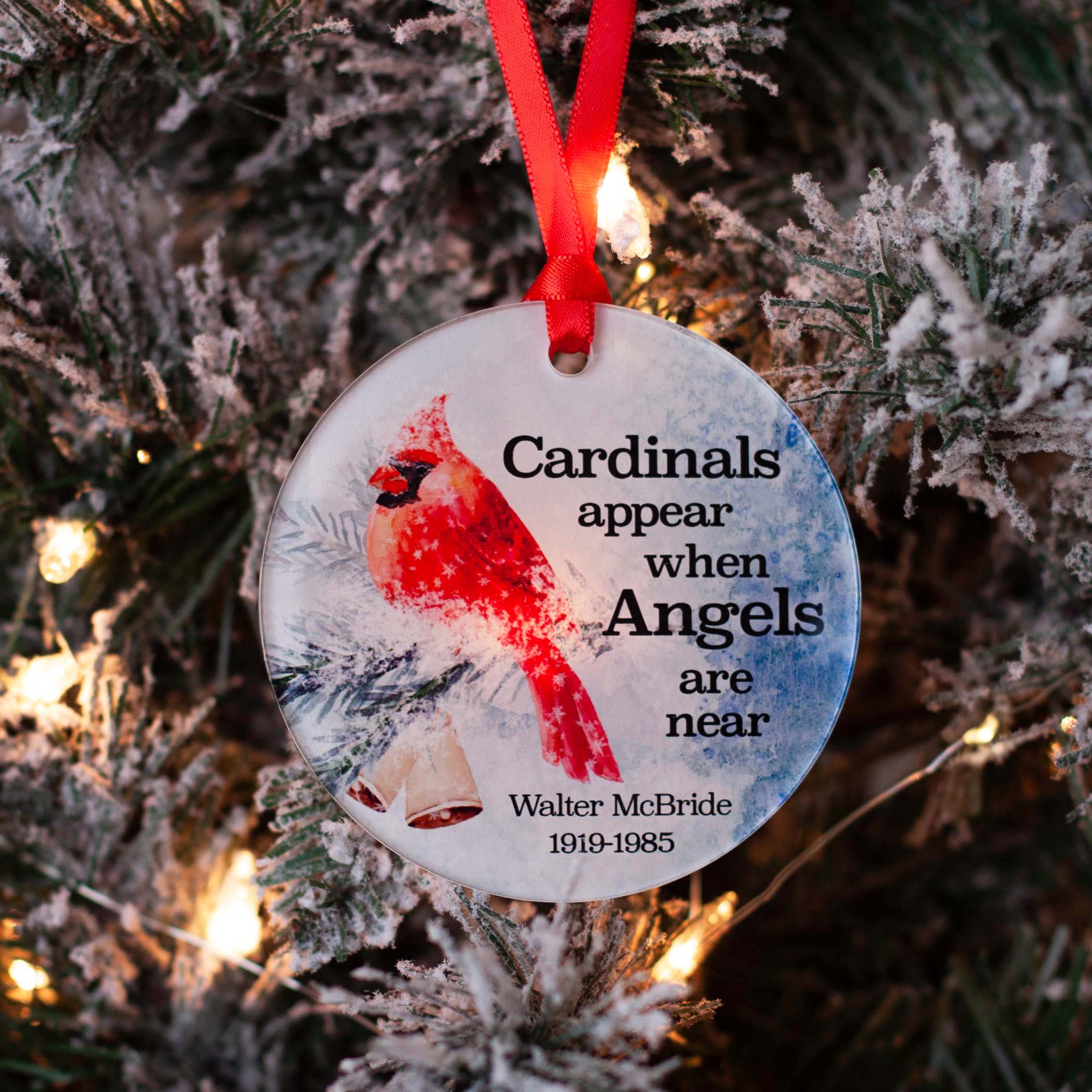 Acrylic Always Near Cardinal Christmas Ornaments - Decorator's
