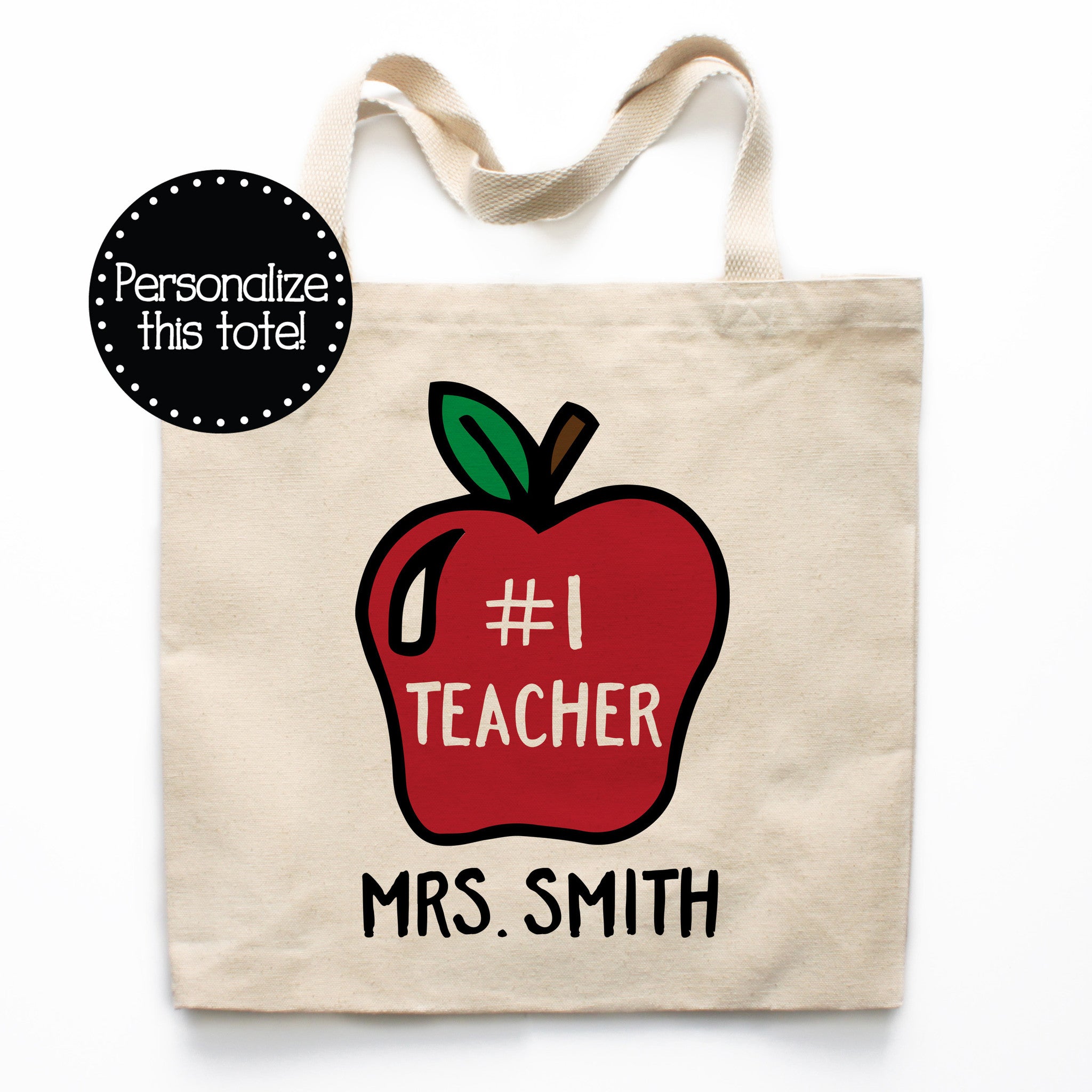 Letter Printed Casual Canvas Shopping Bag/tote Bag, Teacher Tote Bag